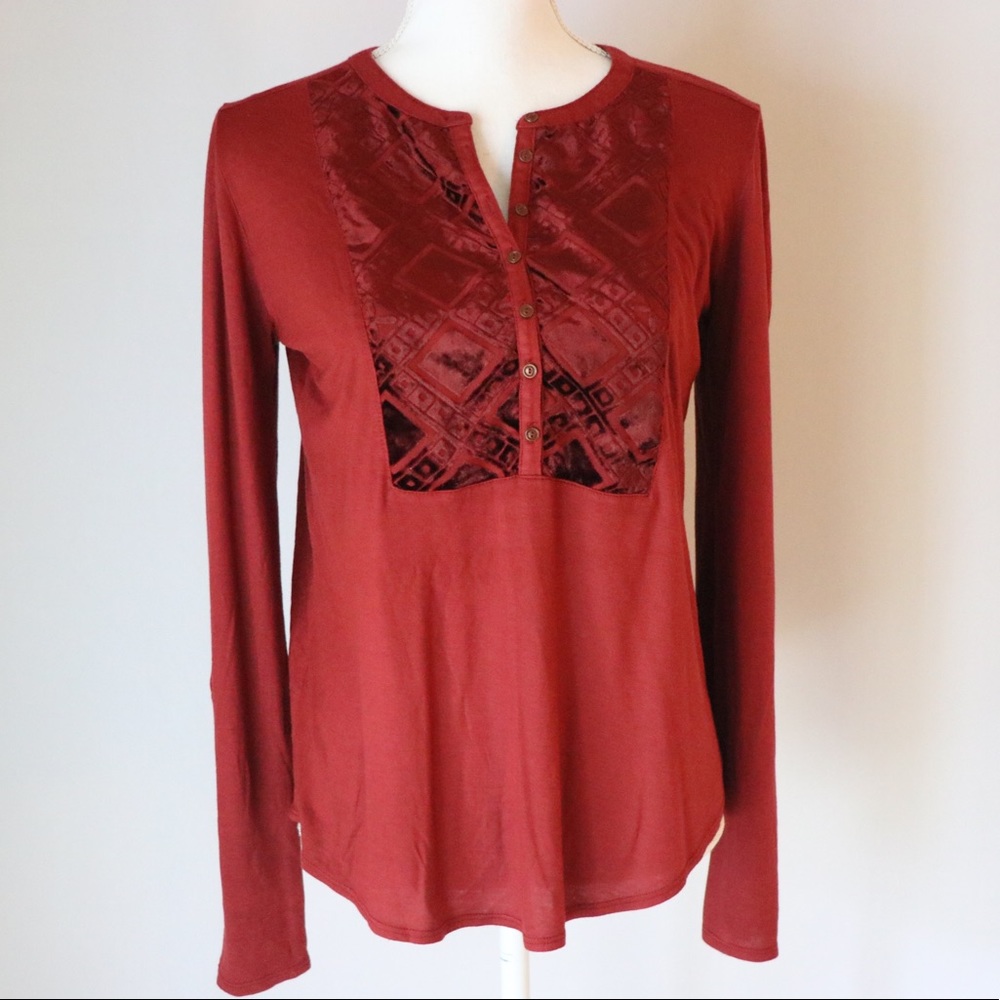 Lucky Brand, Burgundy Long Sleeve